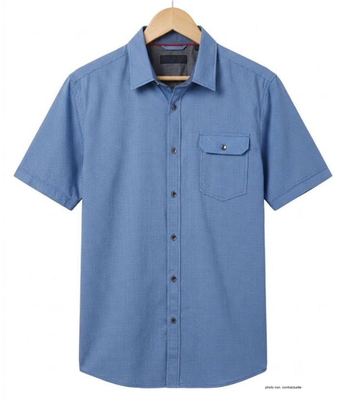 CHALLENGER TEODOR1 - Chemise Manches Courtes Homme Bleue