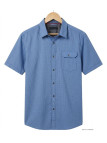 CHALLENGER TEODOR1 - Chemise Manches Courtes Homme Bleue