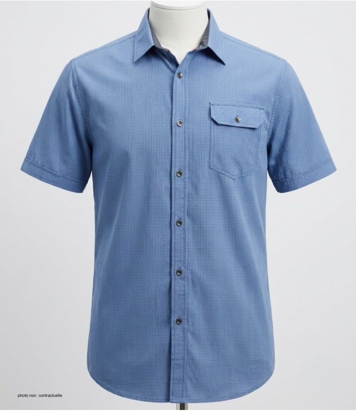 CHALLENGER TEODOR1 - Chemise Manches Courtes Homme Bleue