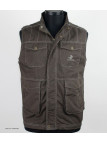 WINCHESTER JUMPER1B - Gilet Sans Manches Coton Marron Imprimé