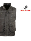 WINCHESTER JUMPER1B - Gilet Sans Manches Coton Marron Imprimé