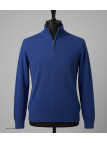 CHALLENGER PUL2005D Pull Col Montant Zippé Bleu Marine
