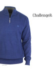 CHALLENGER PUL2005D Pull Col Montant Zippé Bleu Marine