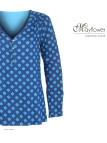 Chemisier Imprimé Femme MAYFLOWER CROISADE2 Bleu Marine