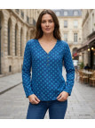 Chemisier Imprimé Femme MAYFLOWER CROISADE2 Bleu Marine