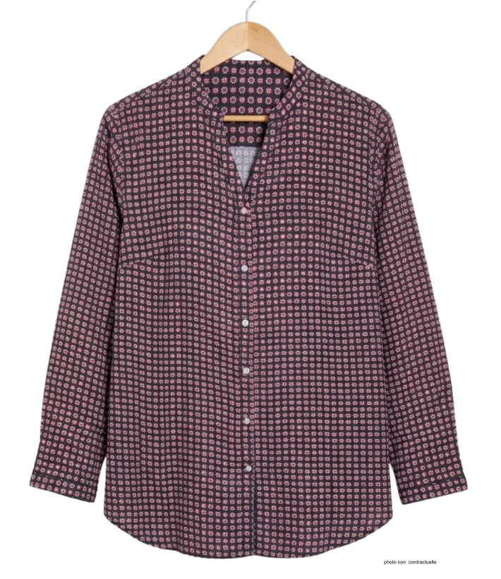 Chemisier Imprimé Femme MAYFLOWER CELESTE1 Noir/Rouge