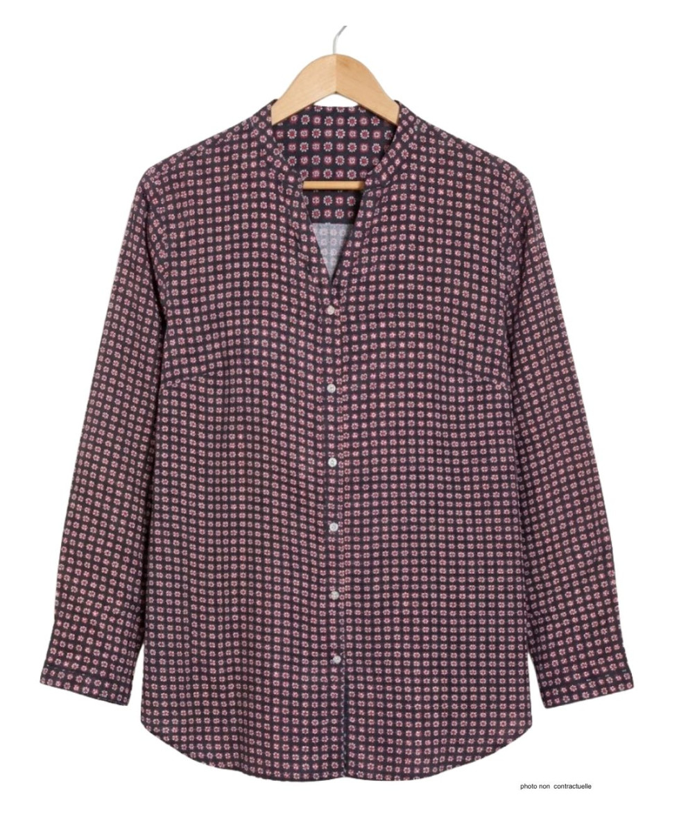 Chemisier Imprimé Femme MAYFLOWER CELESTE1 Noir/Rouge