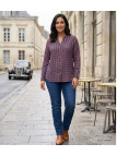 Chemisier Imprimé Femme MAYFLOWER CELESTE1 Noir/Rouge