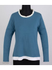 Pull Uni 2-en-1 Femme PULF2004A Effet Chemise