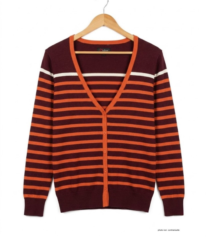 Gilet 100% Coton Femme MAYFLOWER CALVI1C Marron