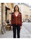 Gilet 100% Coton Femme MAYFLOWER CALVI1C Marron