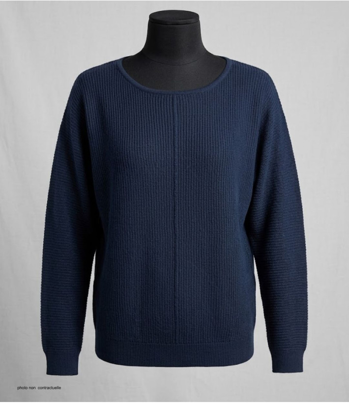 Pull Maille Fine Femme MAYFLOWER CANON2 Bleu Marine