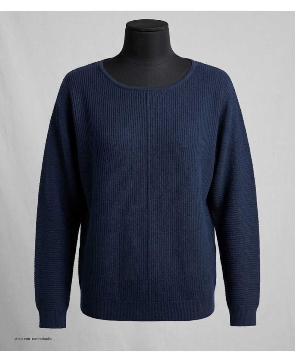 Pull Maille Fine Femme MAYFLOWER CANON2 Bleu Marine