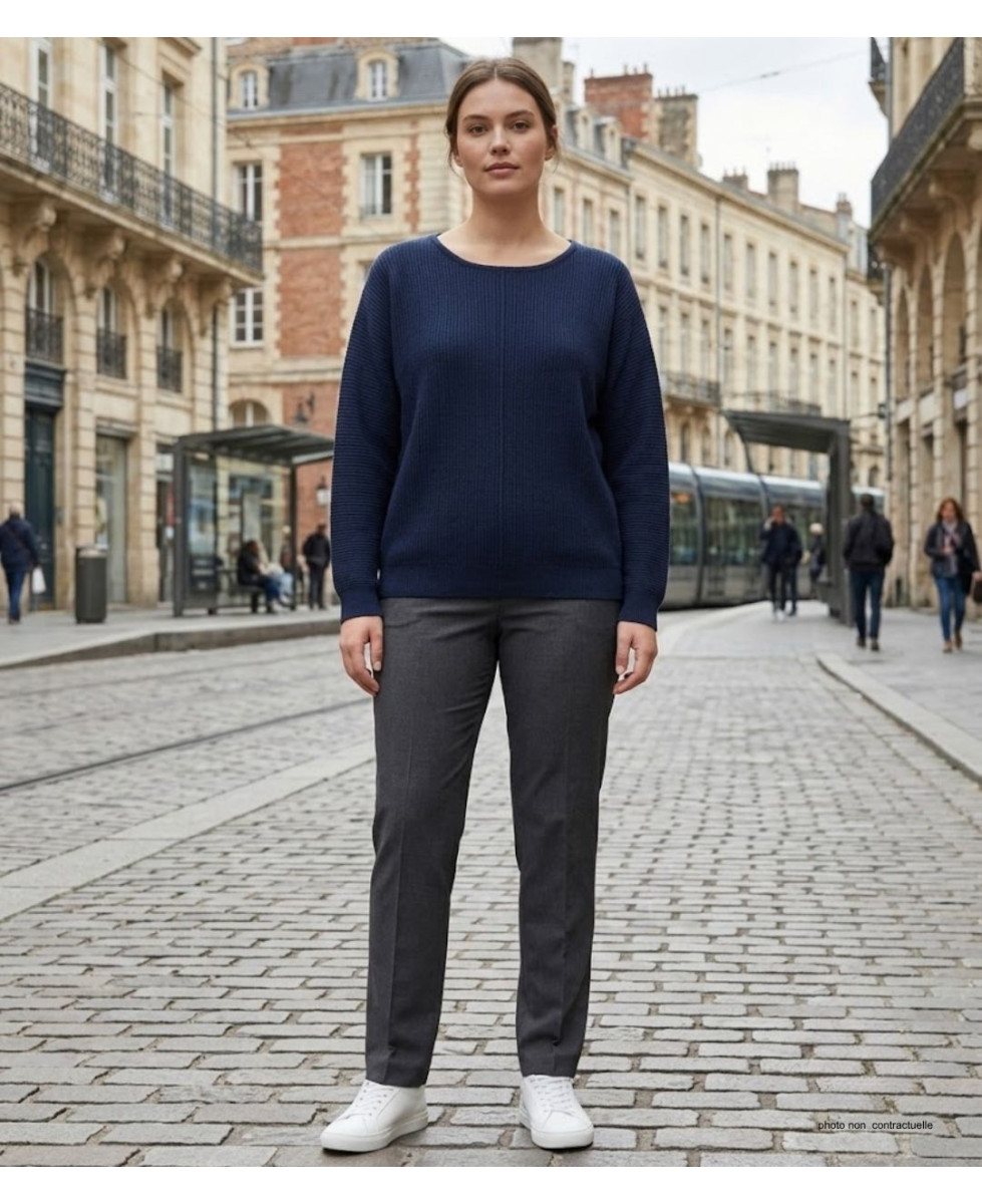 Pull Maille Fine Femme MAYFLOWER CANON2 Bleu Marine