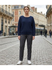 Pull Maille Fine Femme MAYFLOWER CANON2 Bleu Marine