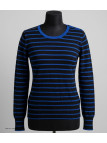 Pull Coton Stretch Femme MAYFLOWER PRAGUE2 Noir/ Bleu