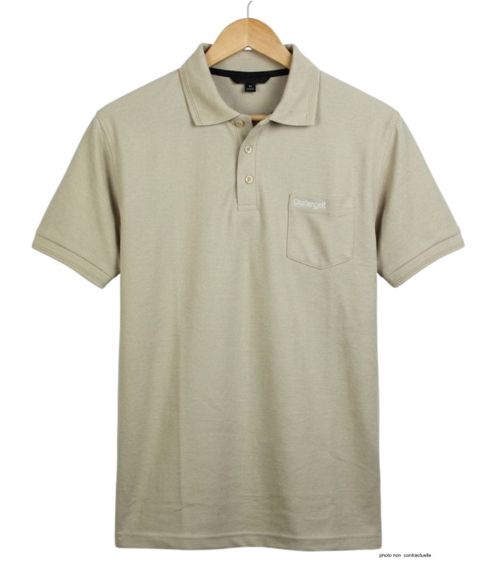Polo CHALLENGER ROMEO1 - Manches courtes beige en maille piquée