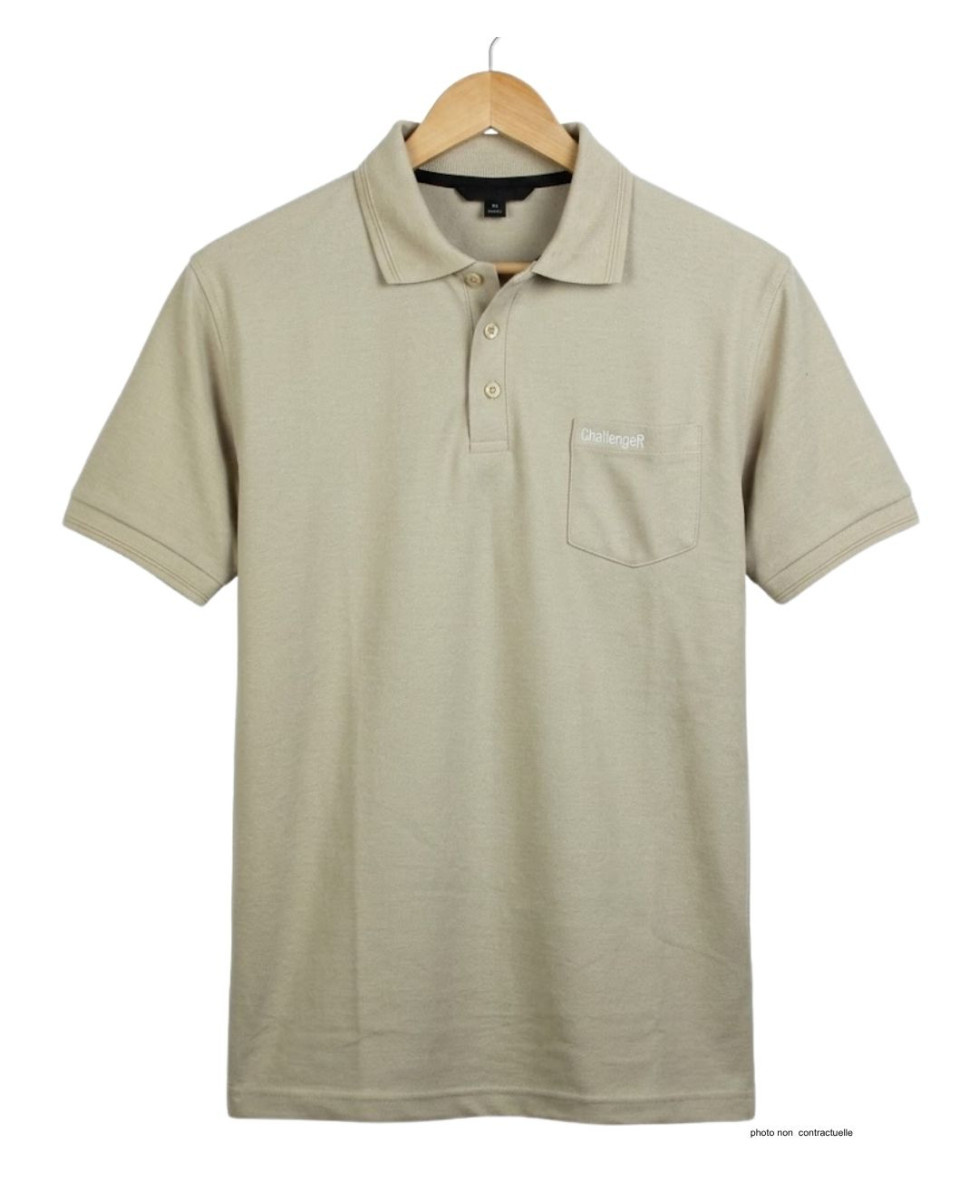 Polo CHALLENGER ROMEO1 - Manches courtes beige en maille piquée
