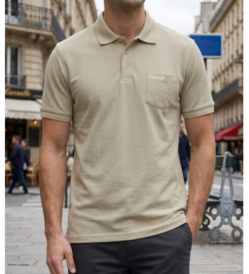 Polo CHALLENGER ROMEO1 - Manches courtes beige en maille piquée