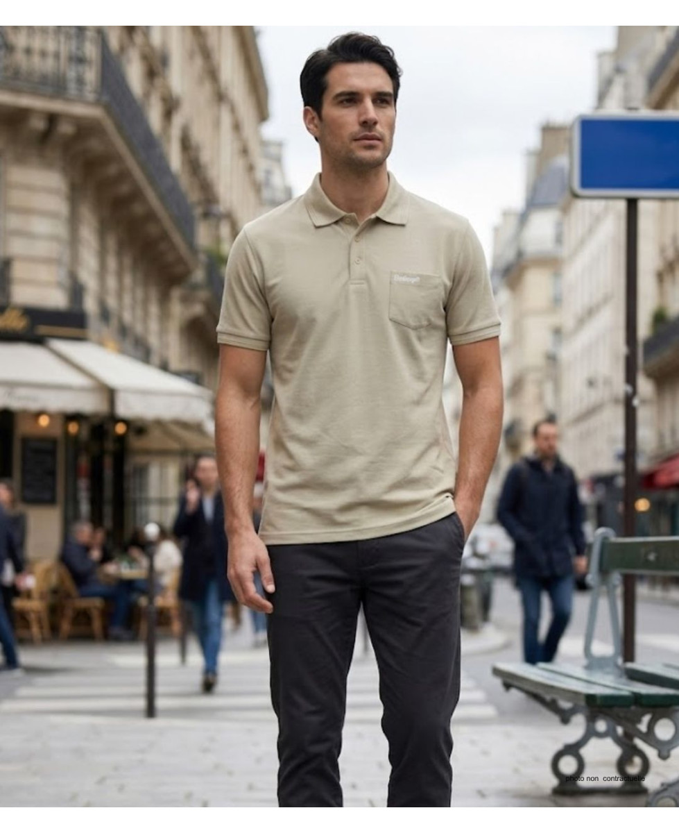 Polo CHALLENGER ROMEO1 - Manches courtes beige en maille piquée