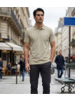 Polo CHALLENGER ROMEO1 - Manches courtes beige en maille piquée