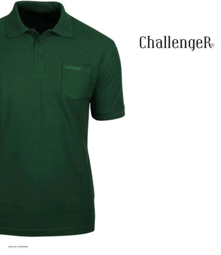 Polo CHALLENGER ROMEO2 - Manches courtes vert foncé en maille piquée