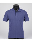 Polo CHALLENGER RUSTICO2 - Manches courtes bleu indigo 100% coton