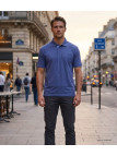 Polo CHALLENGER RUSTICO2 - Manches courtes bleu indigo 100% coton