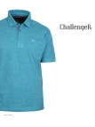 Polo CHALLENGER RUSTICO5 - Manches courtes turquoise 100% coton