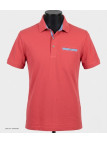 CHALLENGER POL3001C - Polo Homme Rouge en Maille Piquée