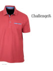 CHALLENGER POL3001C - Polo Homme Rouge en Maille Piquée