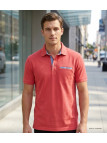 CHALLENGER POL3001C - Polo Homme Rouge en Maille Piquée