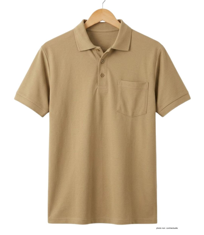 Polo MAYFLOWER 510017U003 - Homme Manches Courtes Sable