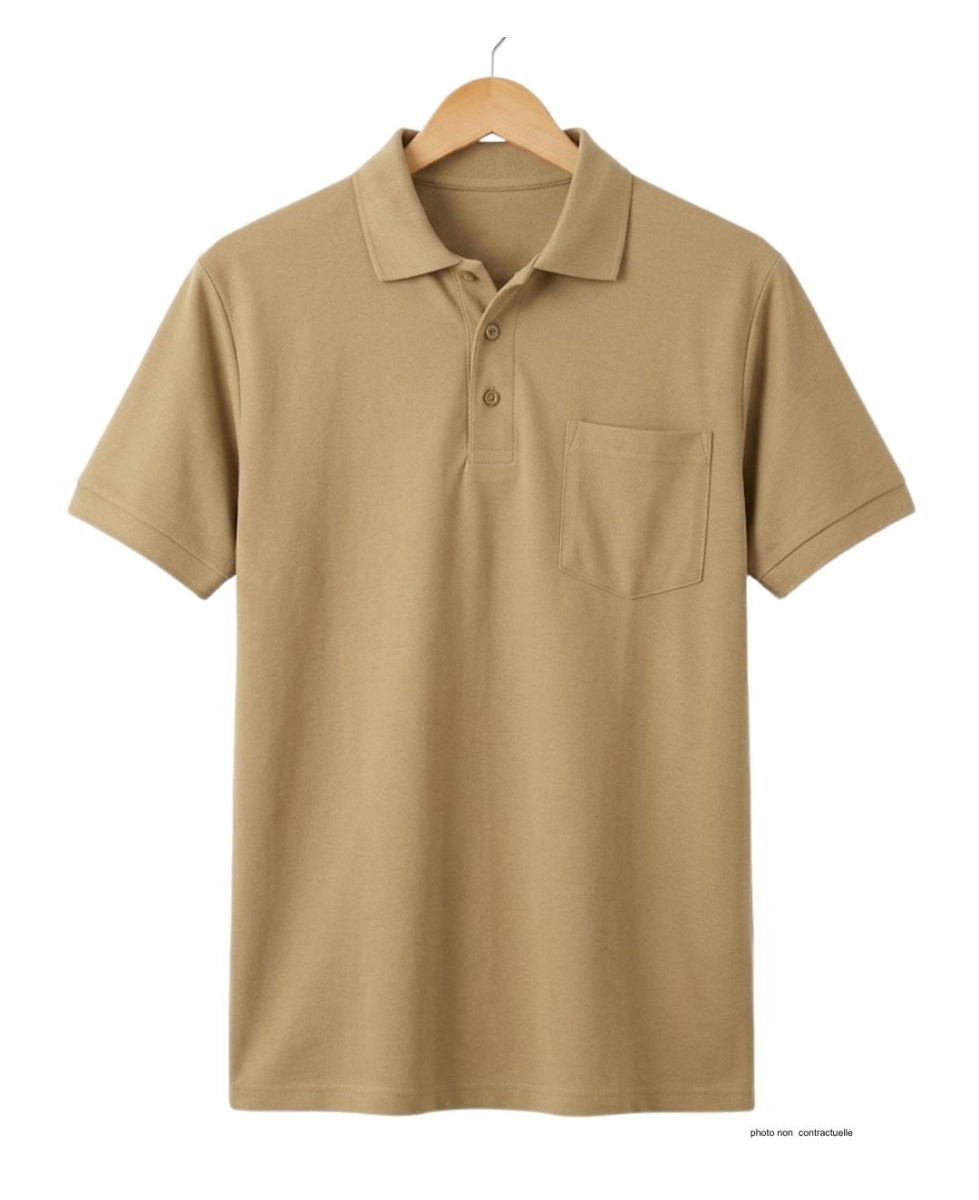 Polo MAYFLOWER 510017U003 - Homme Manches Courtes Sable
