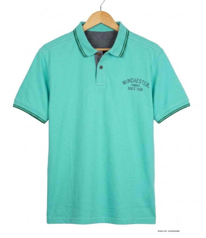 Polo WINCHESTER RAGGA3 en coton vert menthe | Sport-chic