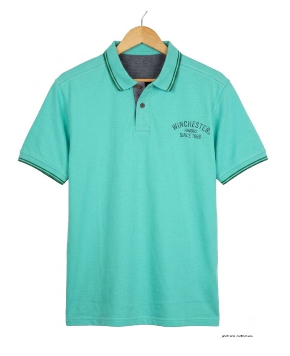 Polo WINCHESTER RAGGA3 en coton vert menthe | Sport-chic