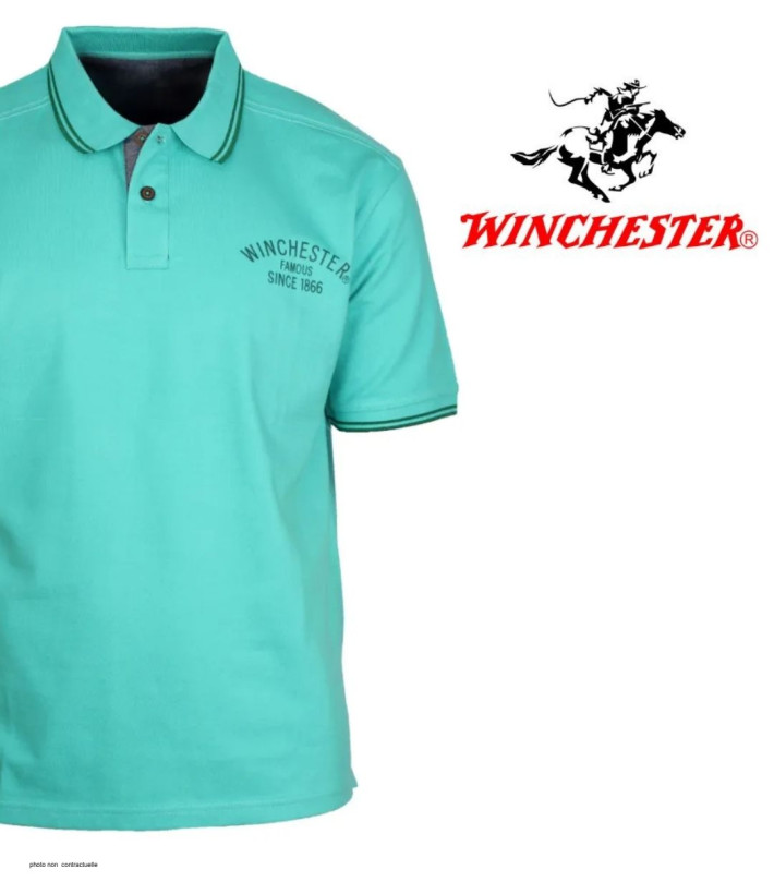 Polo WINCHESTER RAGGA3 en coton vert menthe | Sport-chic