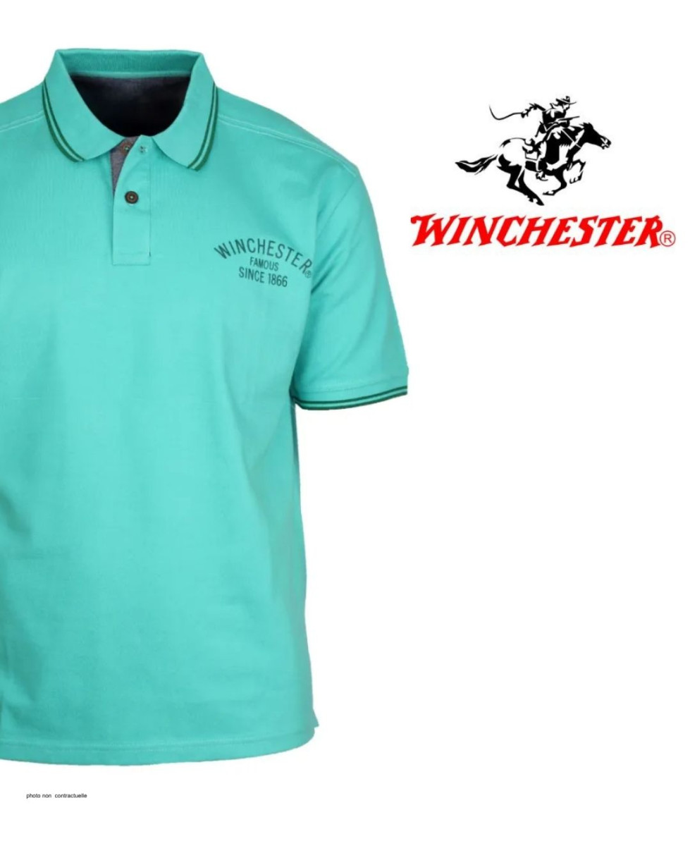 Polo WINCHESTER RAGGA3 en coton vert menthe | Sport-chic