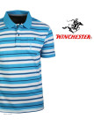 Polo WINCHESTER RAINBOW2 bleu en coton jersey | Avec poche