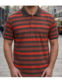 Polo WINCHESTER RANNOCK2 rouge rouille en coton piqué