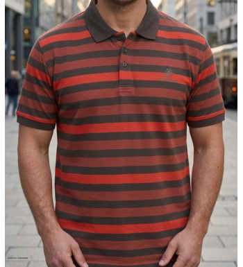Polo WINCHESTER RANNOCK2 rouge rouille en coton piqué