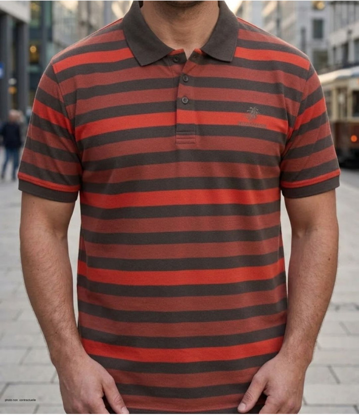Polo WINCHESTER RANNOCK2 rouge rouille en coton piqué