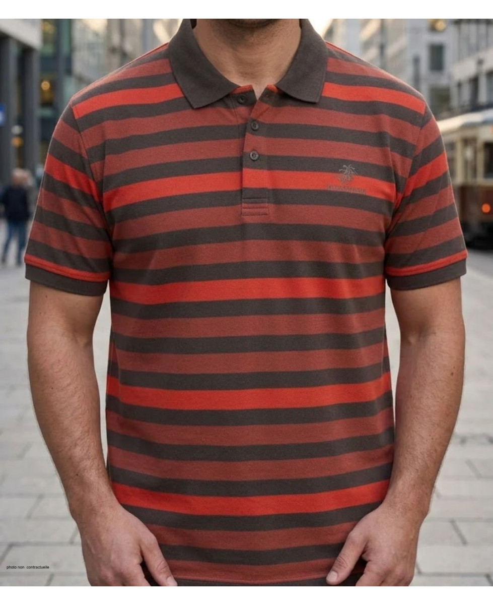 Polo WINCHESTER RANNOCK2 rouge rouille en coton piqué