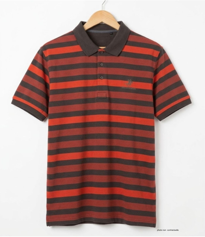 Polo WINCHESTER RANNOCK2 rouge rouille en coton piqué