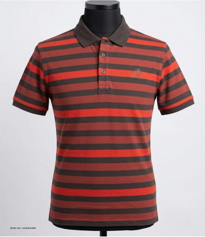 Polo WINCHESTER RANNOCK2 rouge rouille en coton piqué