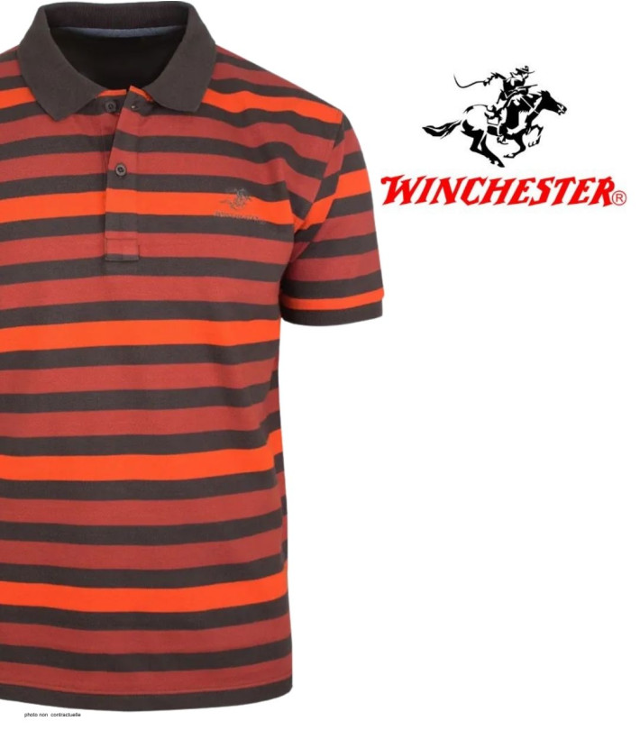 Polo WINCHESTER RANNOCK2 rouge rouille en coton piqué