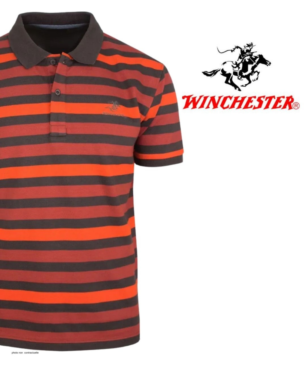Polo WINCHESTER RANNOCK2 rouge rouille en coton piqué