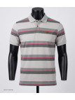 Polo WINCHESTER RECORD1 gris et rose en coton pour homme