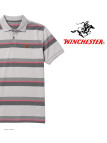 Polo WINCHESTER RECORD1 gris et rose en coton pour homme