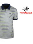 Polo WINCHESTER REGENT2 gris vert en coton jersey avec poche